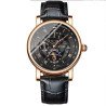 Reloj Automático Tevise T867A, dorado y negro correa negra gran reloj de lujo en reloCol