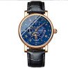 Reloj Automático Tevise T867A, dorado y azul correa negra gran reloj de lujo en reloCol