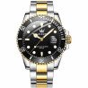 Reloj de cuarzo Olevs bi metal con dial negro y bisel móvil en relocol al mejor precio